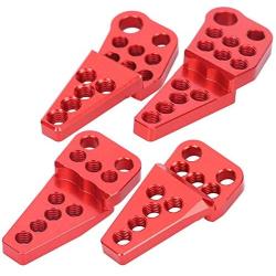 Vbest life 4PCS RC Car Shock Damper Bracket, Aluminum Alloy Shock Damper Adjustable Bracket for Axial SCX10 II 90046 90047 RC Upgrade Parts(red)
