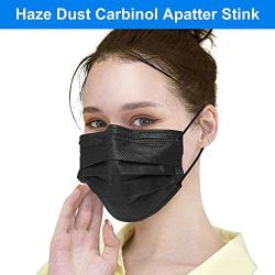 Disposable Face Masks,Face Masks of 50 Pack Disposable Mask-Black