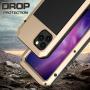 iPhone 11 Pro Max Case, CarterLily Full Body Shockproof Dustproof Waterproof Aluminum Alloy Metal Gorilla Glass Cover Case for Apple iPhone 11 Pro Max 6.5 inch (Gold)