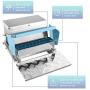 Automatic Chicken Feeder - Sturdy Galvanized Steel Poultry Feeders with Weatherproof Cover Standard Size for 6-12 Chickens 10 Days (20lb Feed)