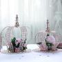Efavormart 14'' Rose Gold Wired Metal Charger Plate With 118 Acrylic Crystal Beads For Weddings Events