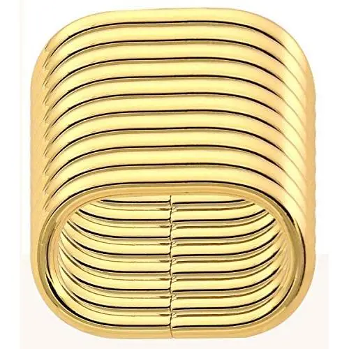 BIKICOCO 1-1/4 Metal Oval Ring Buckle Loops Non Welded for Leather Purse Bags Handbag Straps, Gold - Pack of 10