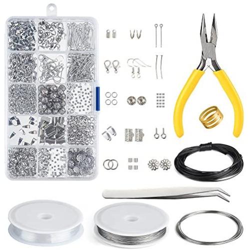 KUUQA Jewelry Making Kit Jewelry Findings Starter Kit Jewelry Beading Making and Repair Tools Kit