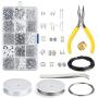 KUUQA Jewelry Making Kit Jewelry Findings Starter Kit Jewelry Beading Making and Repair Tools Kit