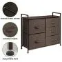 mDesign Wide Dresser Storage Tower - Sturdy Steel Frame, Wood Top, Easy Pull Fabric Bins - Organizer Unit for Bedroom, Hallway, Entryway, Closets - Textured Print, 5 Drawers - Espresso Brown mDesign Wide Dresser Storage Tower - Sturdy Steel Frame, Wood Top, Easy Pull Fabric Bins - Organizer Unit for Bedroom, Hallway, Entryway, Closets - Textured Print, 5 Drawers - Espresso Brown