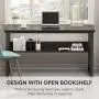 Tribesigns 55 Inches Computer Desk with Bookshelf Works as Office Desk Study Table Workstation for Home Office (55‘’, All Black) Tribesigns 55 Inches Computer Desk with Bookshelf Works as Office Desk Study Table Workstation for Home Office (55‘’, All Black)