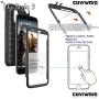 COVRWARE Iron Tank case Compatible with LG Stylo 3 / Stylo 3 PLUS with Built-in Screen Protector Heavy Duty Full-Body Rugged Holster Armor Cover Brushed Metal Texture design Belt Clip Kickstand, Black