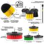 Holikme 25Piece Drill Brush Attachments Set,Scrub Pads & Sponge, Power Scrubber Brush with Extend Long Attachment All Purpose Clean for Grout, Tiles, Sinks, Bathtub, Bathroom, Kitchen