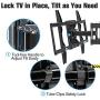 Mounting Dream TV Mount Bracket for 42-70 Inch Flat Screen TVs, Full Motion TV Wall Mounts with Swivel Articulating Dual Arms, Heavy Duty Design - Max VESA 600x400mm, 100 LBS Loading, MD2296