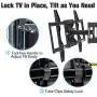 Mounting Dream TV Mount Bracket for 42-70 Inch Flat Screen TVs, Full Motion TV Wall Mounts with Swivel Articulating Dual Arms, Heavy Duty Design - Max VESA 600x400mm, 100 LBS Loading, MD2296