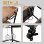 JAXPETY 3-Tier Industrial Bar Mobile Serving Kitchen Cart with Casters, Removable Tray, Wood Metal Serving Trolley, Dining Room Utility Cart, Brown