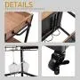 JAXPETY 3-Tier Industrial Bar Mobile Serving Kitchen Cart with Casters, Removable Tray, Wood Metal Serving Trolley, Dining Room Utility Cart, Brown