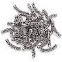 Kissitty 100-Piece Antique Silver 6mm by 36.5mm Filigree Long Curved Noodle Tube Spacer Beads with 3mm Holes