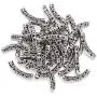 Kissitty 100-Piece Antique Silver 6mm by 36.5mm Filigree Long Curved Noodle Tube Spacer Beads with 3mm Holes