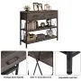 HOMECHO Console Table with Drawers, Tall Entryway Table with Storage, Narrow Sofa Hallway Table for Bedroom Living Room, Metal Frame, Dark Brown HOMECHO Console Table with Drawers, Tall Entryway Table with Storage, Narrow Sofa Hallway Table for Bedroom Living Room, Metal Frame, Dark Brown