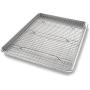 USA Pan Half Sheet Baking Pan and Bakeable Nonstick Cooling Rack, Metal