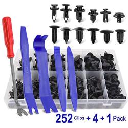 Xinyuan 252PCS Car Plastic Rivets Set -Door Trim Panel Fender Clips Bumper Retainer Clips Fasteners Remover Push Retainer Kit Most Popular Sizes Auto Push Pin Rivets for Honda Toyota Ford GM Chrysler