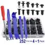 Xinyuan 252PCS Car Plastic Rivets Set -Door Trim Panel Fender Clips Bumper Retainer Clips Fasteners Remover Push Retainer Kit Most Popular Sizes Auto Push Pin Rivets for Honda Toyota Ford GM Chrysler