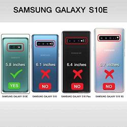 Galaxy S10E Case with HD Screen Protector, Gritup Military Grade 15ft. Drop Tested Cover with Magnetic Ring Kickstand Compatible with Car Mount Holder, Phone Case for Samsung Galaxy S10E Black