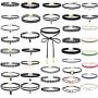 Paxcoo 50Pcs Black Choker Necklaces Set for Teen Girls and Women