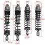 HobbyPark Aluminum Front & Rear Shock Absorber Assembled Full Metal for RC 1/10 Traxxas Slash, Stampede, Rustler, Nitro Slash, Replacement of Parts 5862 3760 3762 (Grey)