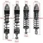 HobbyPark Aluminum Front & Rear Shock Absorber Assembled Full Metal for RC 1/10 Traxxas Slash, Stampede, Rustler, Nitro Slash, Replacement of Parts 5862 3760 3762 (Grey)