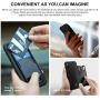 ZOVER iPhone Xs Max Magnetic Case with Detachable Card Holder Support Wireless Charging Car Mount Credit Cards Slot Genuine Leather Case Adhere to Anywhere Reusable Rectangular Metal Plates Black