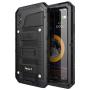 Beasyjoy iPhone X Case iPhone 10 Metal Case Heavy Duty Cover with Screen Full Body Protection Shockproof Dustproof Drop Proof Rugged Durable Military Grade Defender,Black