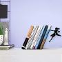 Artori Design Book Ends - Black Metal Superhero Bookend - Unique Gifts for Women - Cool Heroine Book Stopper - Book Holder for Girls - Feminist Gift - Supergal Book End - Metal Decor for Book Lovers