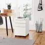 DEVAISE 3 Drawer Mobile File Cabinet with Lock, Metal Filing Cabinet Legal/Letter Size, Fully Assembled Except Wheels, White DEVAISE 3 Drawer Mobile File Cabinet with Lock, Metal Filing Cabinet Legal/Letter Size, Fully Assembled Except Wheels, White