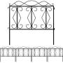 Amagabeli Decorative Garden Fence 24'' high x 24'' Wide 5 Panels in Total Outdoor Black Thicken Metal Wire Fencing Rustproof Landscape Patio Flower Bed Animal Dogs Barrier Border Edge Section Panels