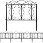 Amagabeli Decorative Garden Fence 24'' high x 24'' Wide 5 Panels in Total Outdoor Black Thicken Metal Wire Fencing Rustproof Landscape Patio Flower Bed Animal Dogs Barrier Border Edge Section Panels