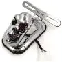 HTTMT XH3118B-B-CD Chrome Red Metal Skull Brake Tail Light Signal Compatible with Motorcycle Bike HTTMT XH3118B-B-CD Chrome Red Metal Skull Brake Tail Light Signal Compatible with Motorcycle Bike