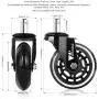 amzdeal Office Chair Casters Wheels - (Set of 5) 3'' Heavy-duty Rollerblade Casters Computer Chair Wheels Replacement, Safe for All Floors Including Hardwood Floor, 11mm Stem Diameter, Universal Fit amzdeal Office Chair Casters Wheels - (Set of 5) 3'' Heavy-duty Rollerblade Casters Computer Chair Wheels Replacement, Safe for All Floors Including Hardwood Floor, 11mm Stem Diameter, Universal Fit