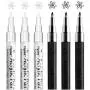 Paint Pen White Black Acrylic Marker Set for Rock Wooden Tire Metal Leather Glass Painting, 0.7mm Fine Point Quick Drying (3pcs Black +3pcs White) Paint Pen White Black Acrylic Marker Set for Rock Wooden Tire Metal Leather Glass Painting, 0.7mm Fine Point Quick Drying (3pcs Black +3pcs White)