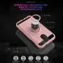 Galaxy J3 2018/J3 Eclipse 2/J3 Orbit/J3 Achieve/Express Prime 3/J3 Prime 2/Amp Prime 3 Case HD Phone Screen Protector,Ymhxcy 360 Stand & Dual Layer Back Cover for Galaxy J3 Emerge 2018-ZH Rose Gold