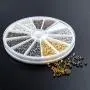 Aylifu 2250 Pieces Tube Crimp Beads Jewelry Making Ends Round Loose Spacer Beads Metal Beads for Jewellery Making, 2 Sizes, 6 Colors
