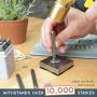 Metal Stamping Hammer and Steel Bench Block for Personalizing Jewelry, Wood, Leather & More