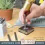 Metal Stamping Hammer and Steel Bench Block for Personalizing Jewelry, Wood, Leather & More