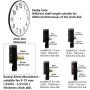Youngtown 12888 2 Pack Clock Movement Mechanism with 4 Pairs of Short Hands Battery Silent Sweep Operated Quartz Clock Motor Kit DIY Repair Parts Replacement,Total Shaft Length is 23 mm (29/32 inch).