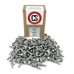 Stainless #10 X 3/4'' Tek Screw (100 pcs)) Hex Washer Head Self Drilling Sheet Metal Tek Screws with Drill Point, 410 Stainless Steel, Self Driller, 100 Pieces