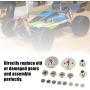 16pcs Metal Gear, Metal Spur Diff Differential Main Gear RC Gear Upgrade Parts Fit for Wltoys 144001 1/14 RC Car Accessory