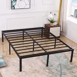 TATAGO 3000lbs Weight Capacity 16 inch Queen Size Heavy Duty Metal Platform Bed Frame Mattress Foundation, Extra-Strong Support &Non-Slip, No Noise & No Box Spring Needed