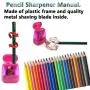 AUSTARK 24Pcs Pencil Sharpener Manual, AUSTARK Assorted Color Small Dual Hole Pencil Sharpeners with Lid for School Office Home (Geometry) AUSTARK 24Pcs Pencil Sharpener Manual, AUSTARK Assorted Color Small Dual Hole Pencil Sharpeners with Lid for School Office Home (Geometry)