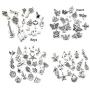 WOCRAFT 300 pcs Wholesale Bulk Lots Charms for Jewelry Making Mixed Smooth Tibetan Silver Metal Charms Pendants DIY for Jewelry Making Necklace Bracelet and Crafting (M362)