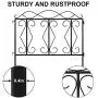 Amagabeli Decorative Garden Fence 24'' high x 24'' Wide 5 Panels in Total Outdoor Black Thicken Metal Wire Fencing Rustproof Landscape Patio Flower Bed Animal Dogs Barrier Border Edge Section Panels