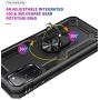 Galaxy S20 FE (6.5 inch) Case, Magnetic Shockproof 360 Degree Rotating Metal Ring Holder for Car Mount with Back Stand Case for Galaxy S20FE (Black)