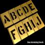 Deezio 1'' Brass 46 Pieces Interlocking Stencil Set of Numbers and Letters Kit