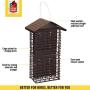 More Birds 38129 Stokes Select Cake Suet Buffet Feeder with Metal Roof, Four, Brown