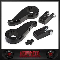 Heavy Metal Suspensions - Fits 2011-2020 GMC Sierra 2500HD (4WD) and 2011-2020 GMC Sierra 3500HD (4WD) Adjustable 1'' to 3'' Front Torsion Keys + Shock Extenders High Strength Carbon Steel Lift Kit